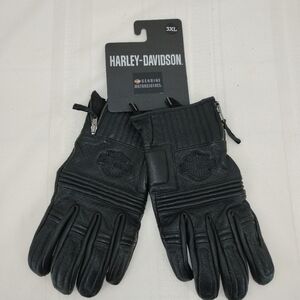 Harley-Davidson Black Leather Motorcycle Gloves 3xl